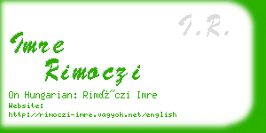 imre rimoczi business card